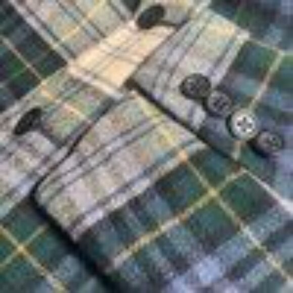 Polo Ralph Lauren Wool Cashmere Blend Green Multi Gordon Tartan Plaid Sport Coat - Picture 9 of 10